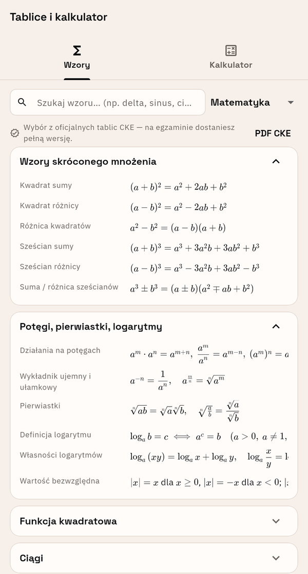 Tablice i kalkulator
