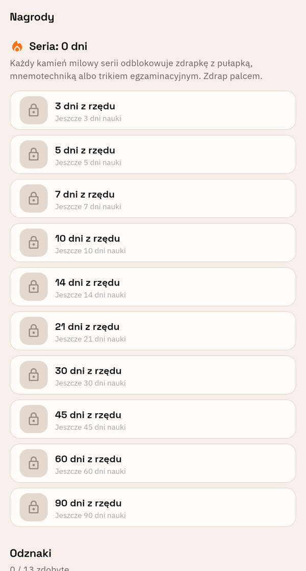 Seria, XP, zdrapki